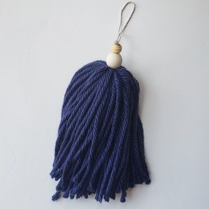 Navy Blue Tassel Boho Home Decor